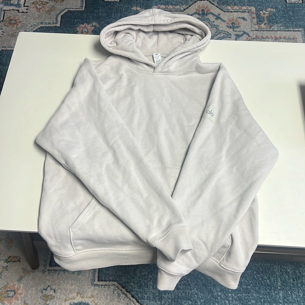 Alo Renown Heavy Weight Hoodie- Bone